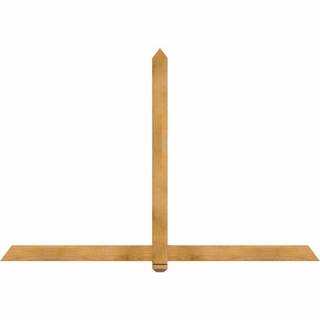 Ekena Millwork Eugene Rough Sawn Timber Gable Bracket, Western Red Cedar, 84"W x 56"H x 2"D x 4"F, 16/12 Pitch GBW084X56X0204EUG00RWR
